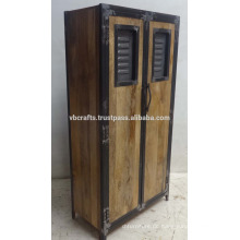 Industrial Urban Loft Wooden Metal Kleiderschrank